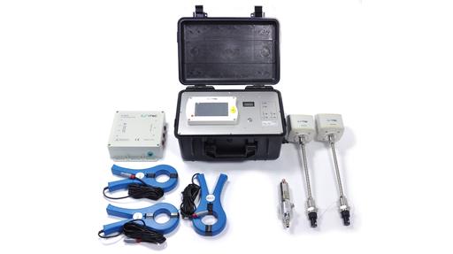 S551 data recorder with S110-P power meter, current clamps and S430 pitot flow sensors