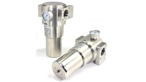 Pneumatic filters in stainless steel or aluminium up to 2"