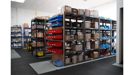 Extensive stock holding of components and completed products